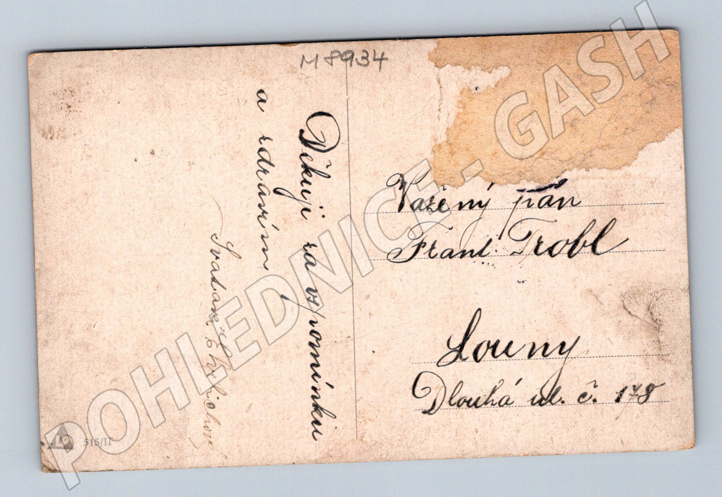 Pohlednice Vánoce česká dívka v kroji do 1950 (M8934)