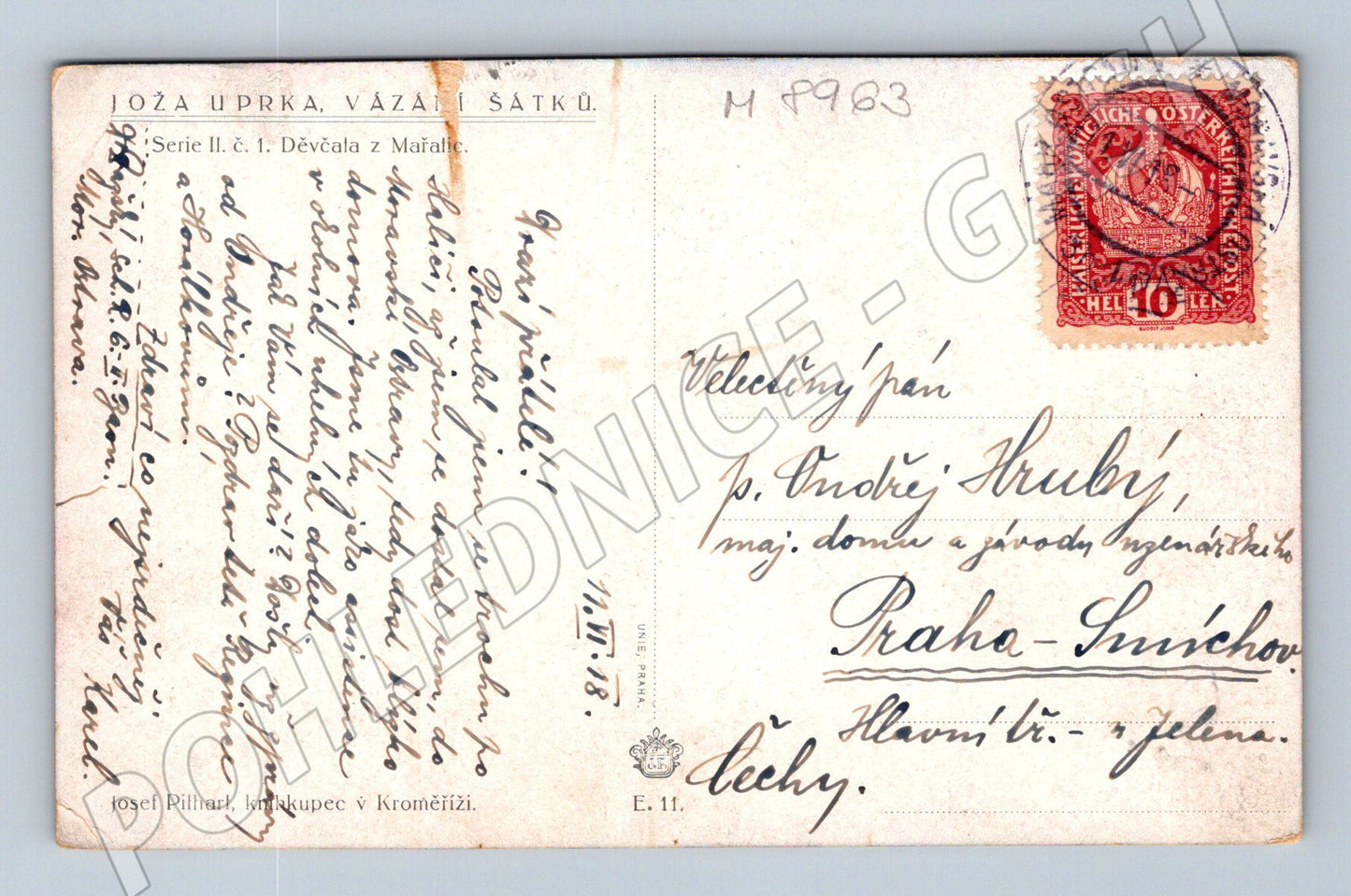 Postcard Girls from Mařace Uprka 1918 (M8963)