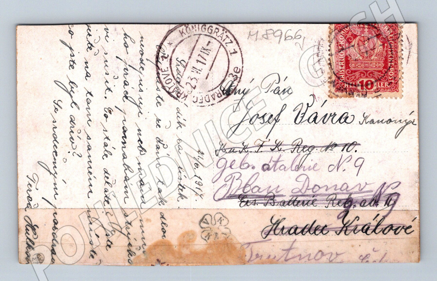 Postcard Our Children 1917 Muttich RU stamp (M8966)