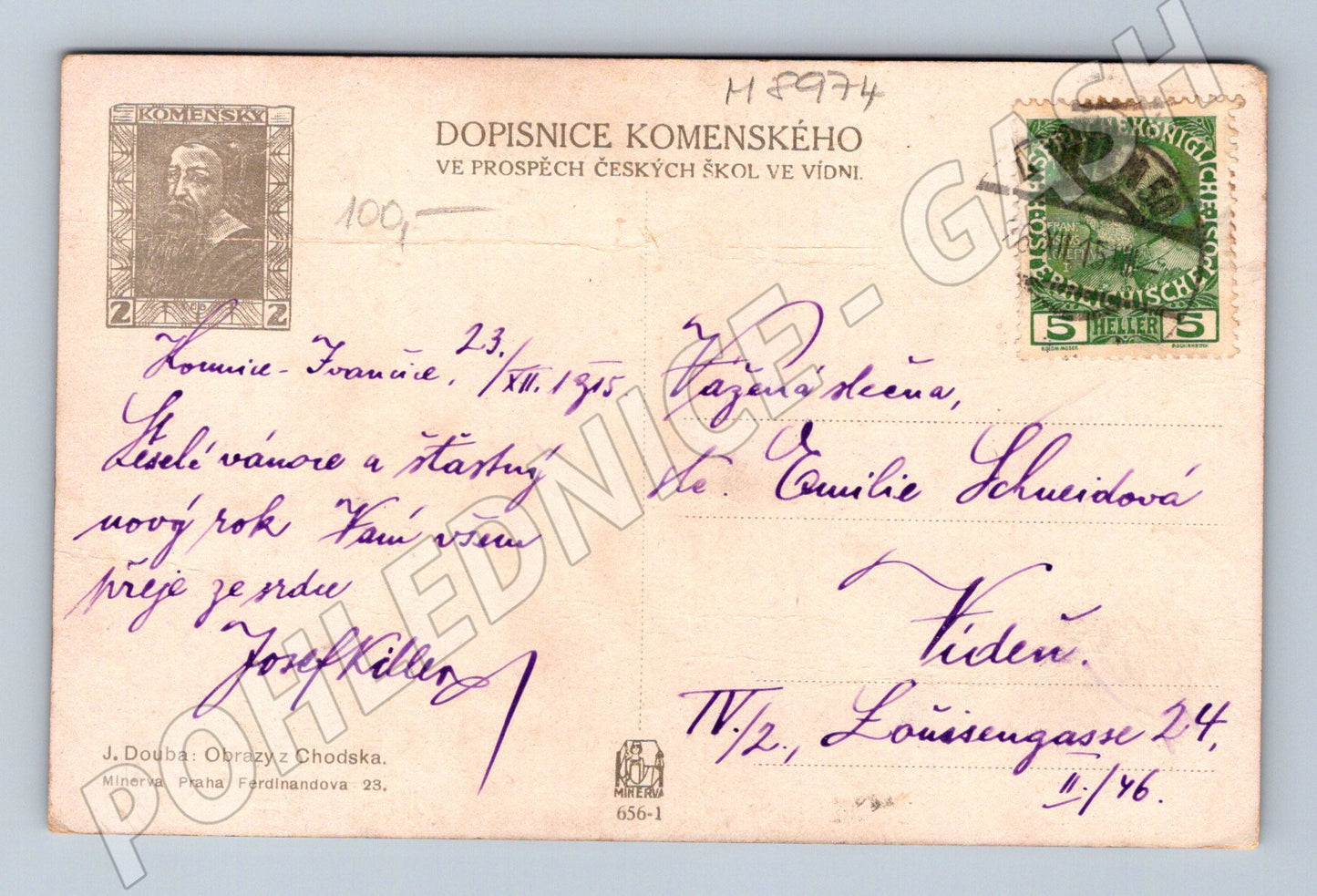 Postcard Pictures from Chodsko, children in traditional costumes 1915 (M8974)