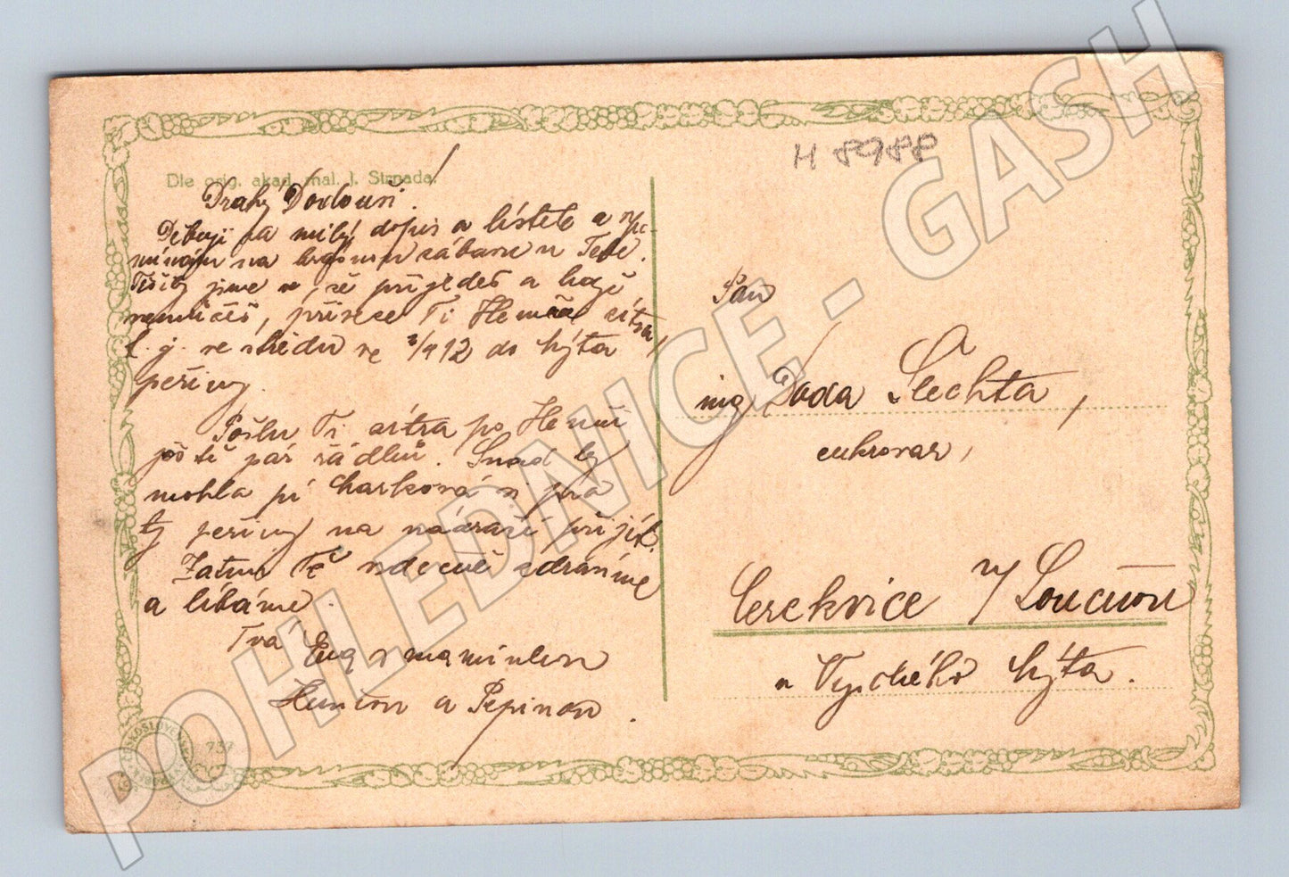 Postcard girl in traditional ethnography old (M8988)