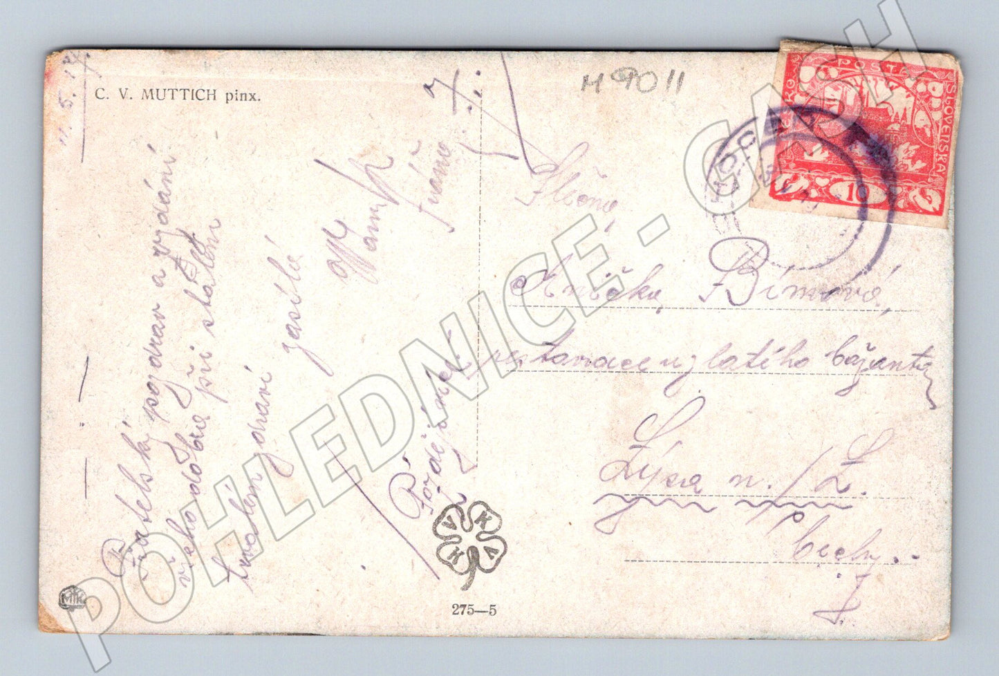 Postcard woman Muttich circa 1910 used (M9011)