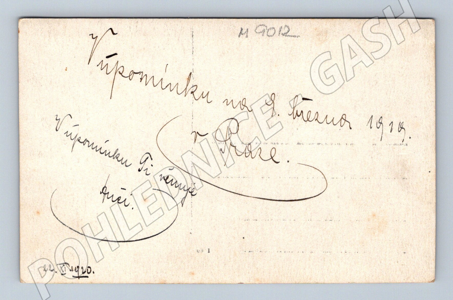 Pohlednice dívka v českém kroji Praha 1920 (M9012)