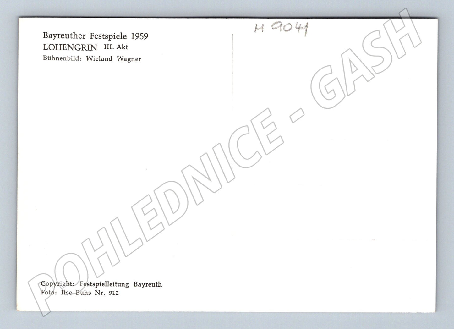 Pohlednice Bayreuth 1959 Lohengrin III akt (M9041)