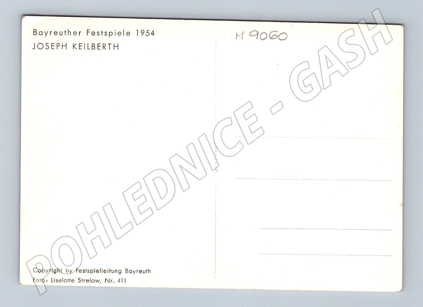 Postcard Joseph Keilberth Bayreuth 1954 (M9060)