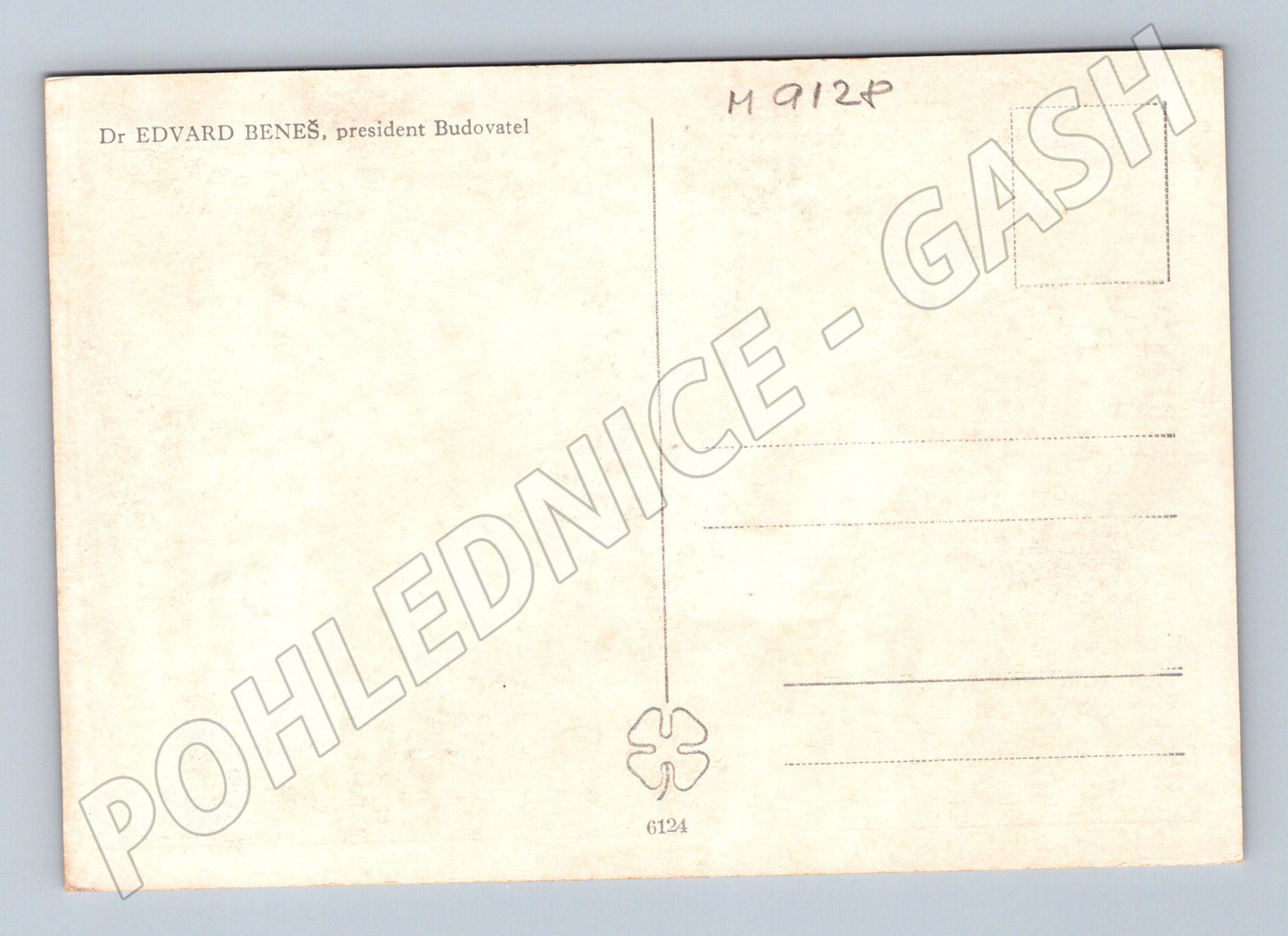 Postcard Beneš President children in traditional costumes (M9128)