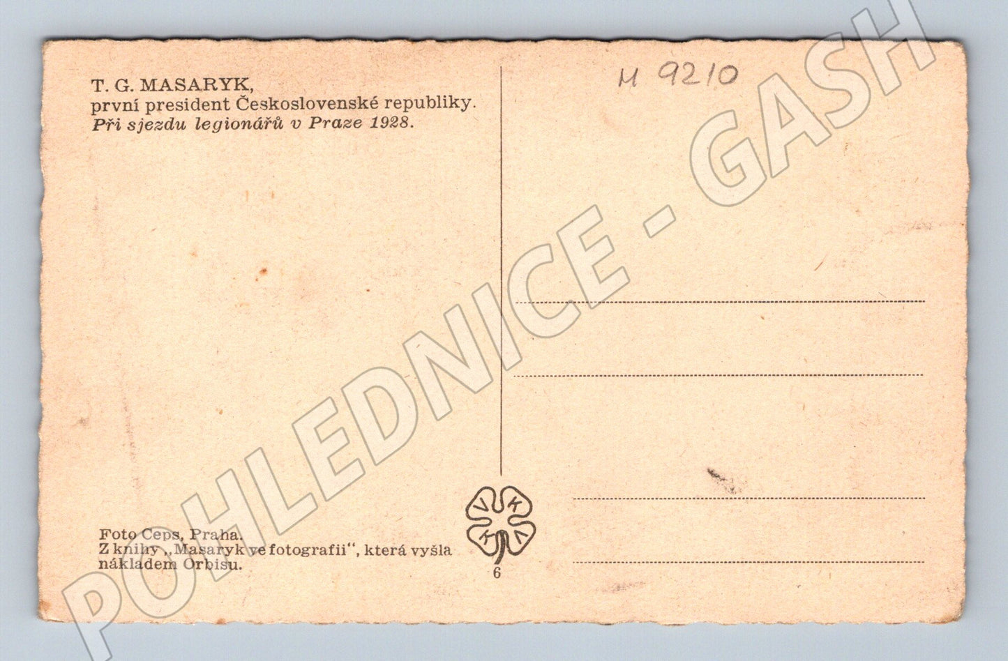 Pohlednice T G Masaryk sjezd legionářů Praha 1928 (M9210)