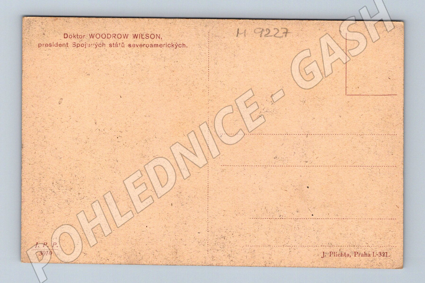 Pohlednice Woodrow Wilson prezident USA historická (M9227)