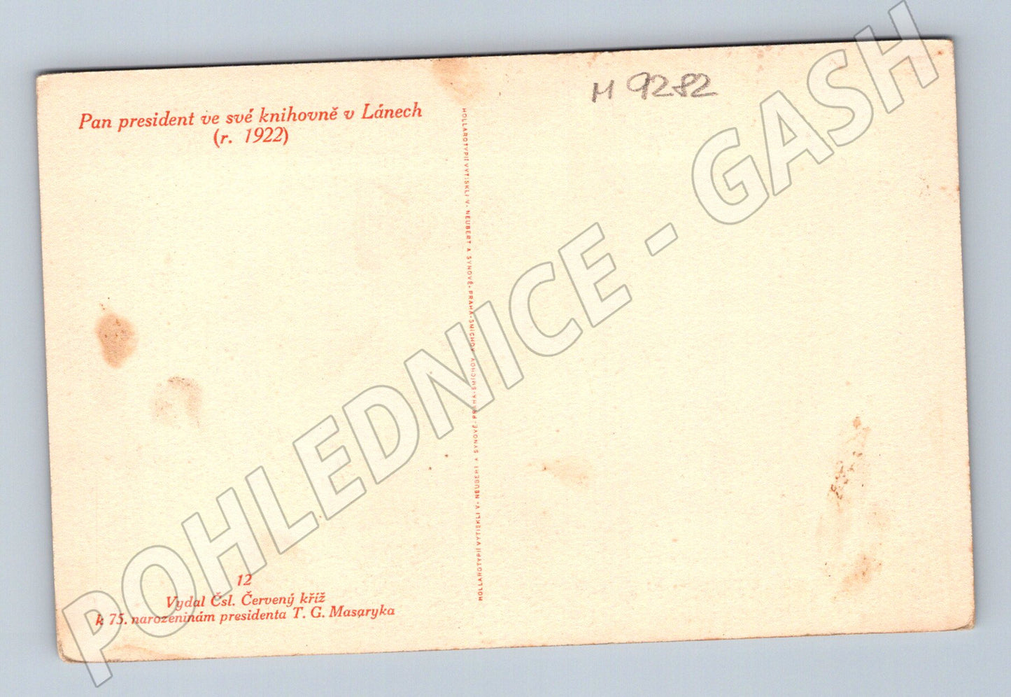 Postcard Masaryk Library Lány 1922 (M9282)