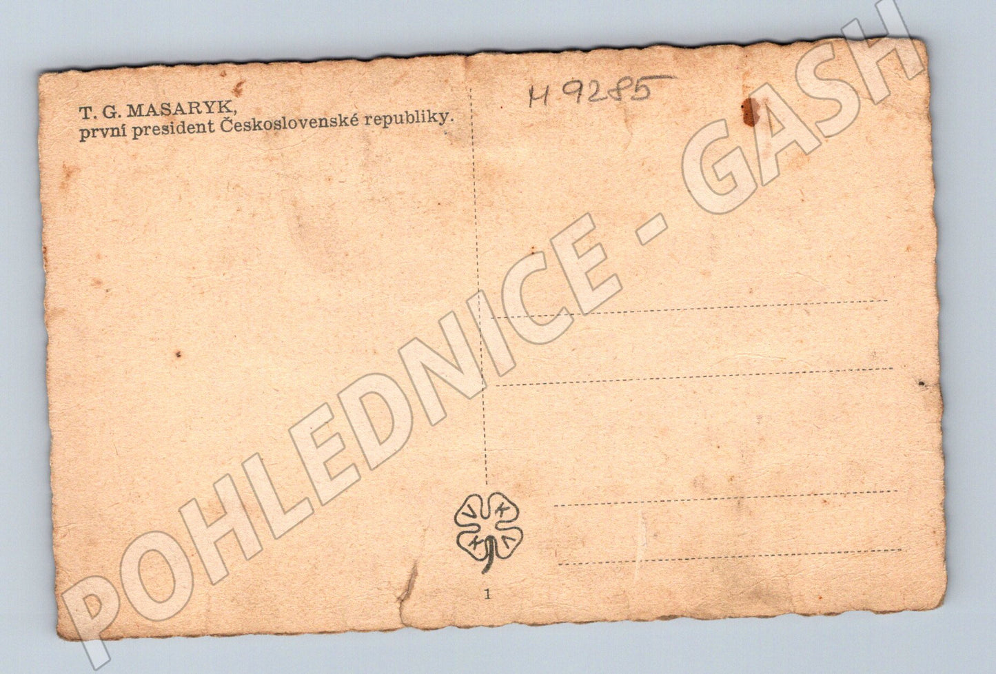 Postcard TG Masaryk, first president of the Czechoslovak Republic (M9285)