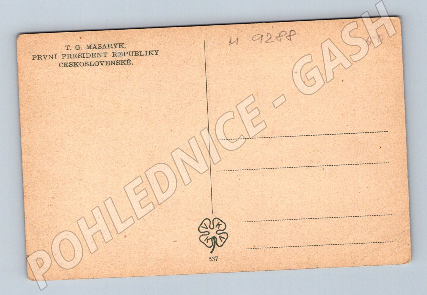 Postcard TG Masaryk, the first president (M9288)