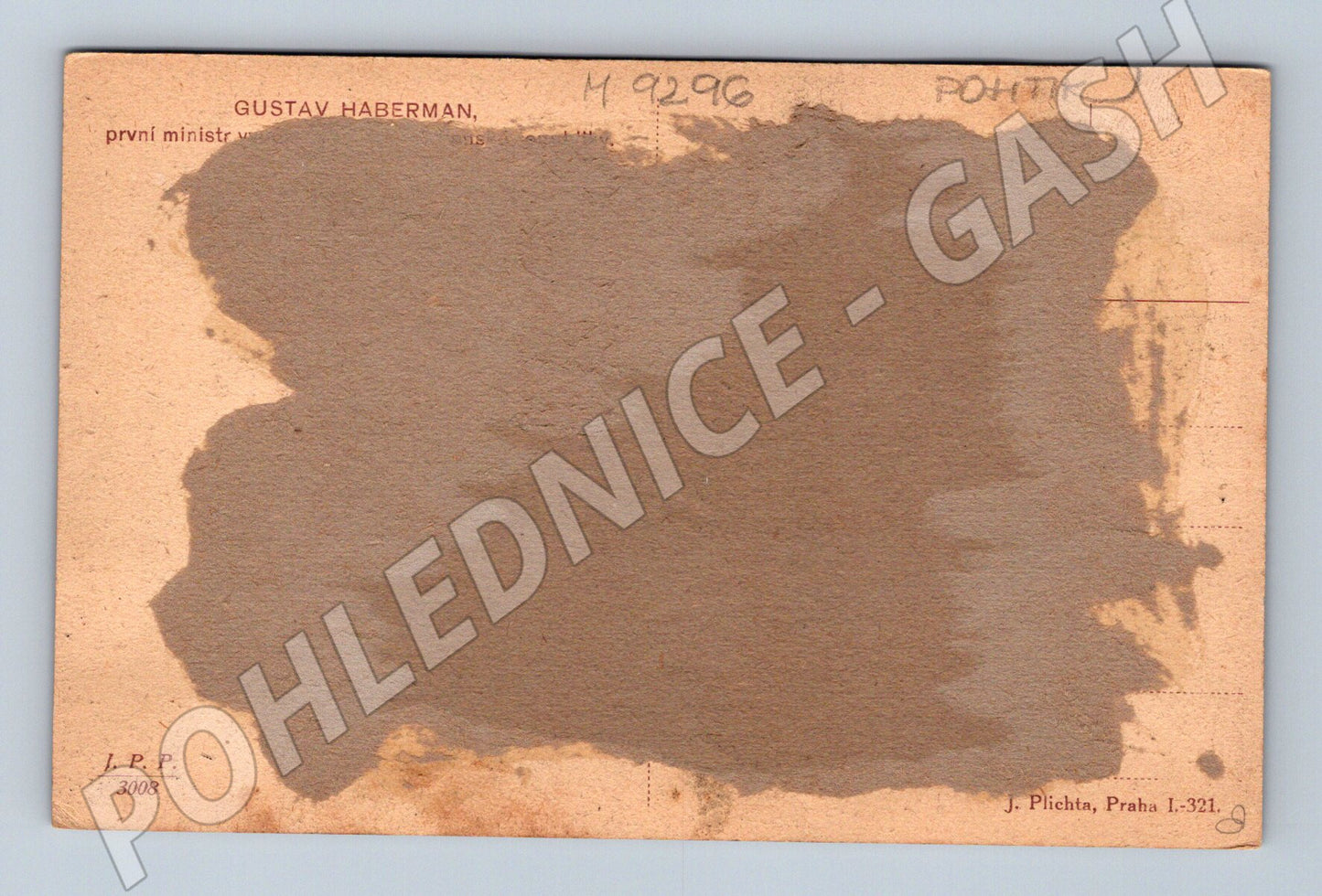 Postcard Gustav Habermann First Minister (M9296)