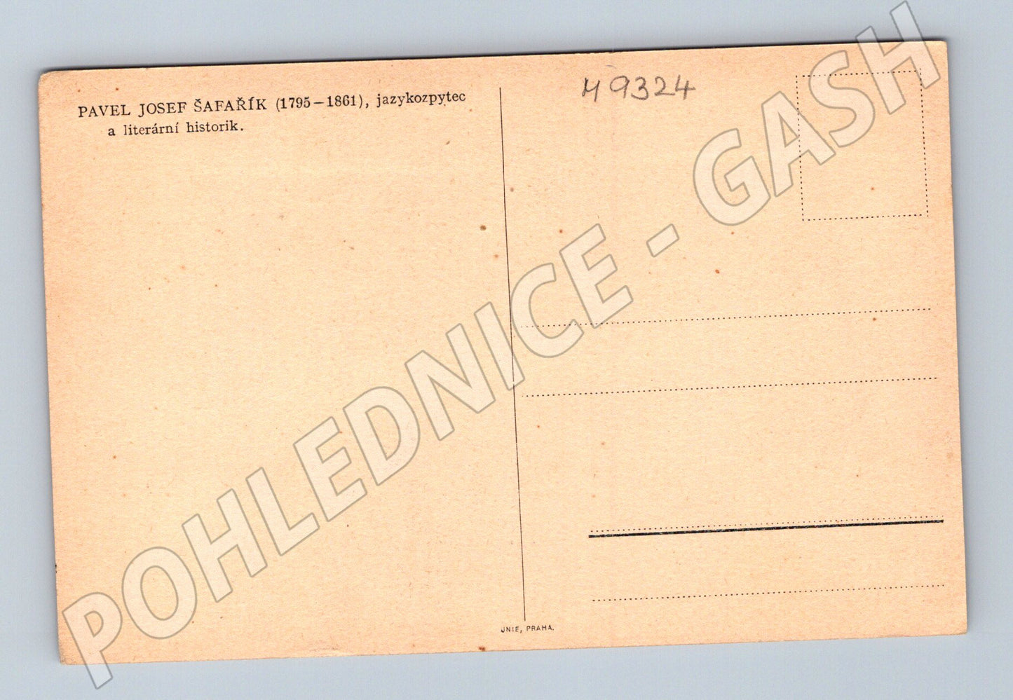 Postcard Pavel Josef Šafařík linguist historian (M9324)
