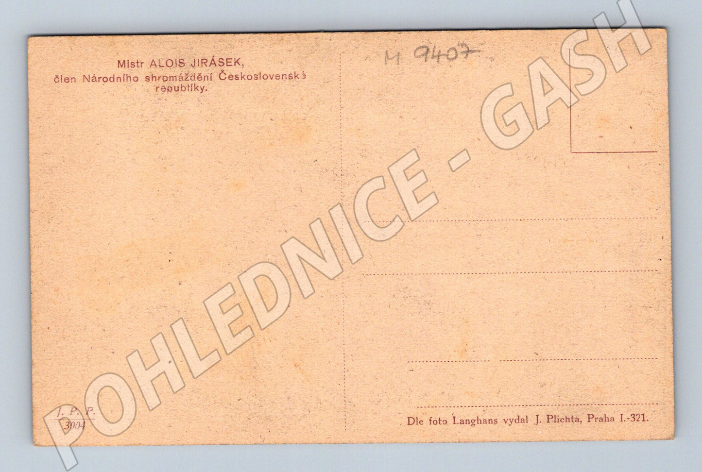 Pohlednice Alois Jirásek spisovatel Mistr portrét (M9407)