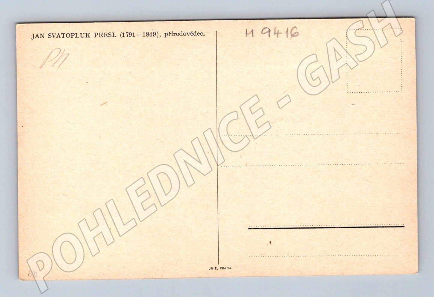 Pohlednice Jan Svatopluk Presl přírodovědec (M9416)