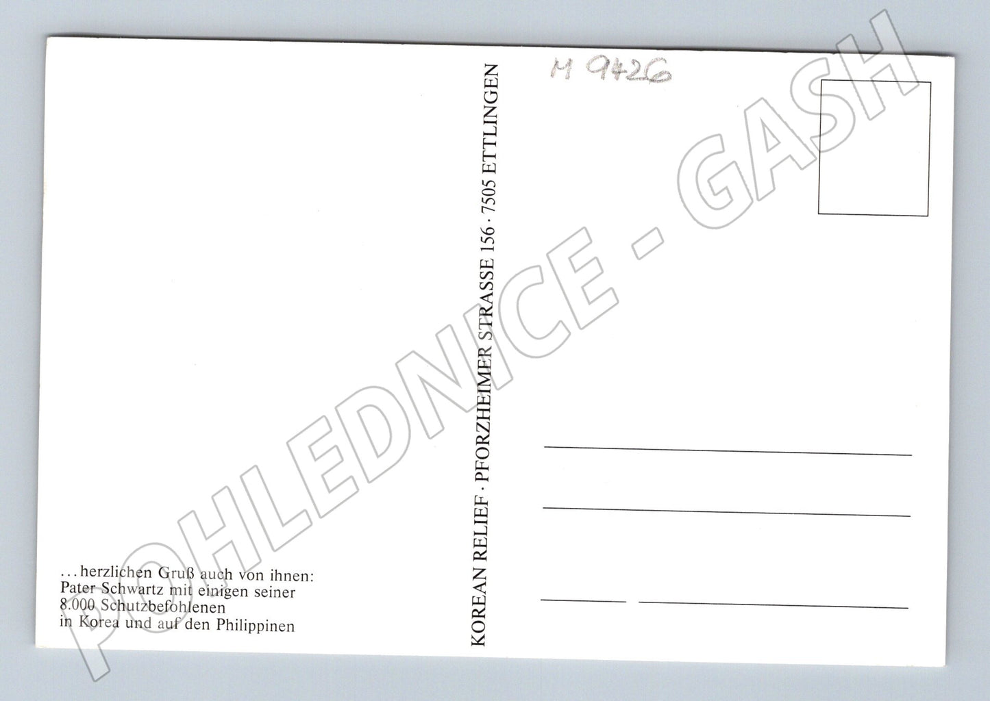 Pohlednice Otec Schwartz a děti Korea Filipíny (M9426)