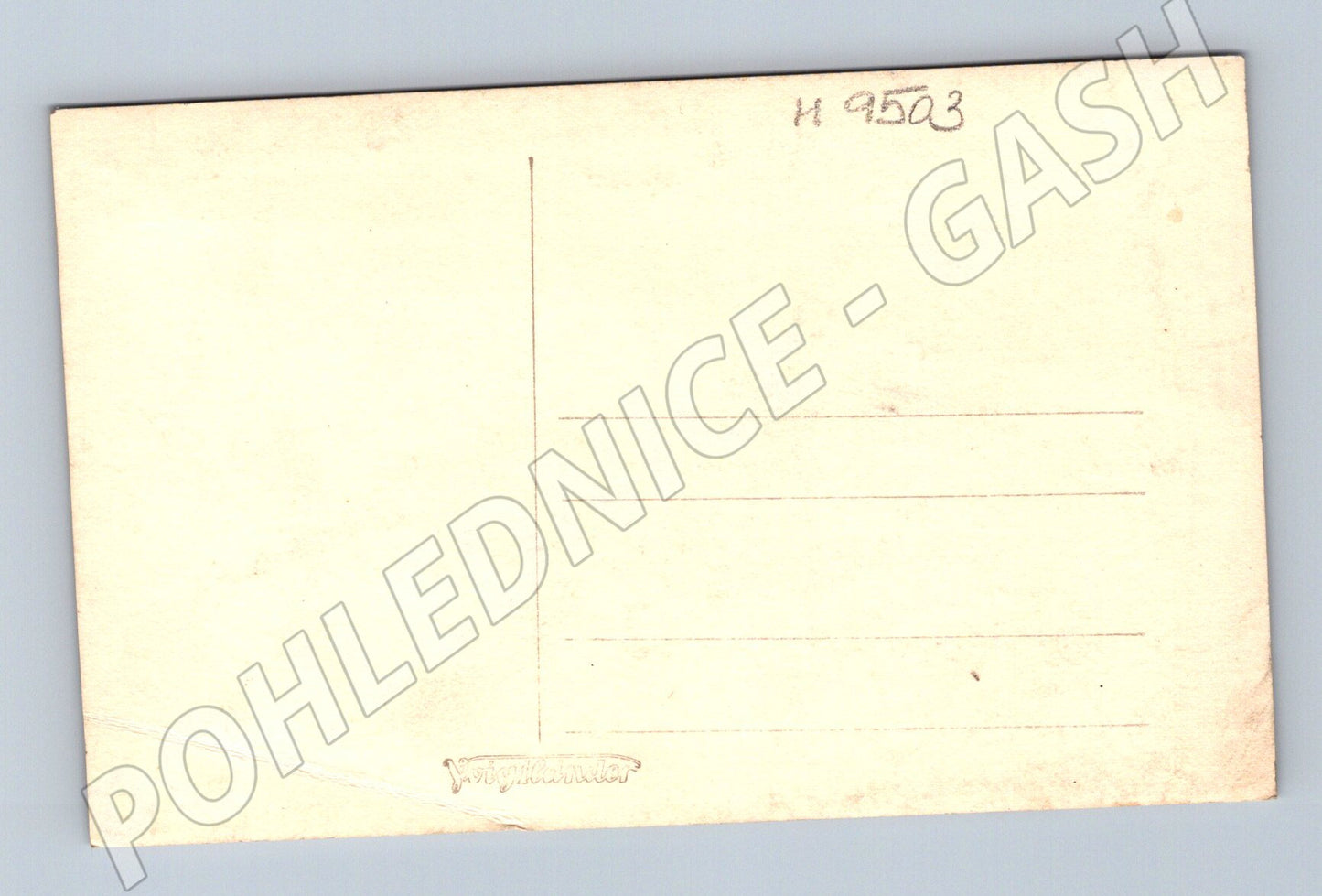 Postcard rural landscape person by the water (M9503)