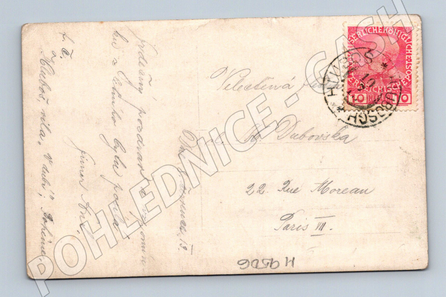 Postcard group of men 1923 Karlín (M9506)