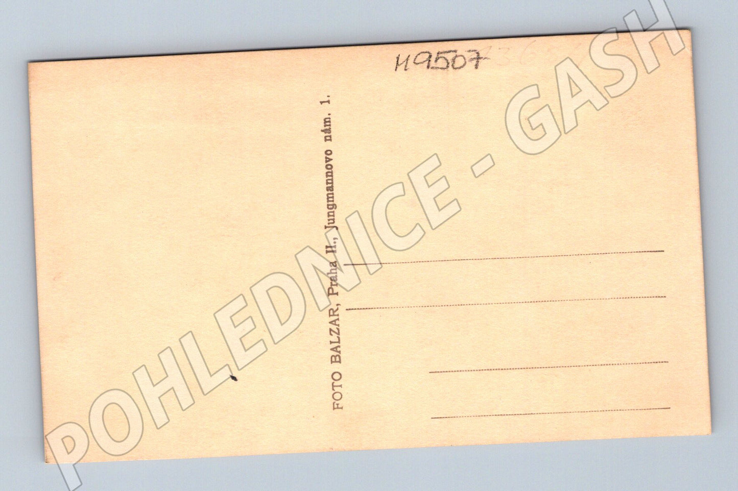 Postcard portrait of a woman Foto Balzar Prague (M9507)