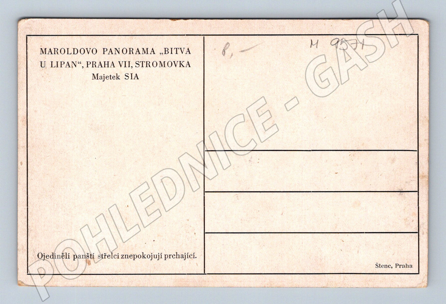 Pohlednice Bitva u Lipan Marold panorama (M9571)