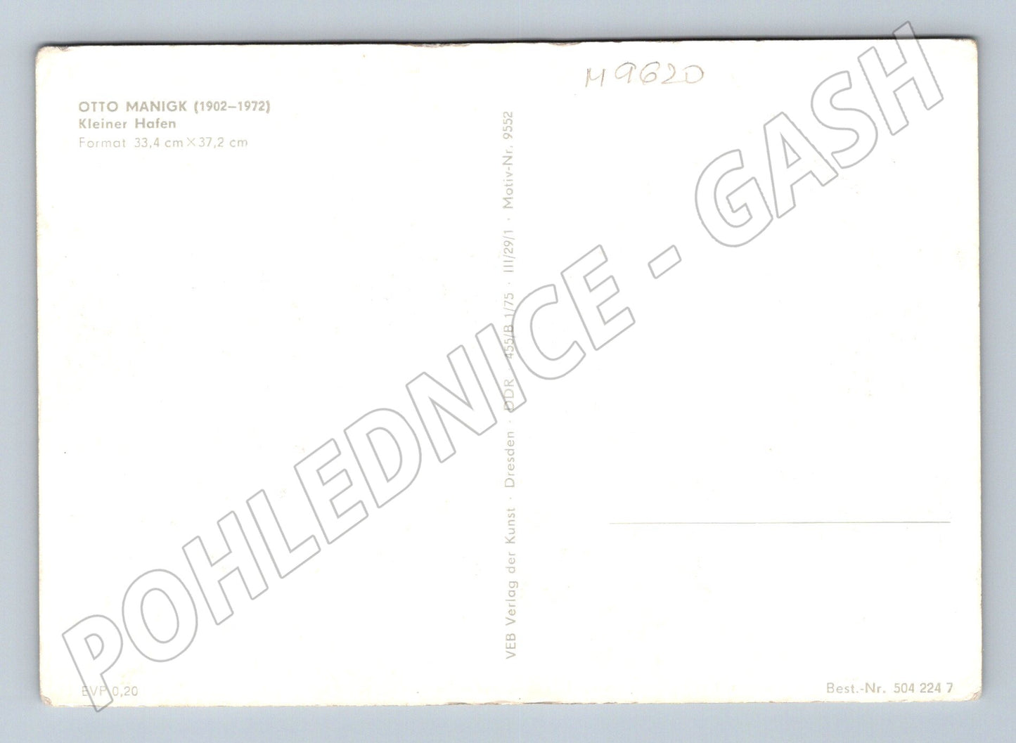 Postcard Otto Manigk Kleiner Hafen (M9620)