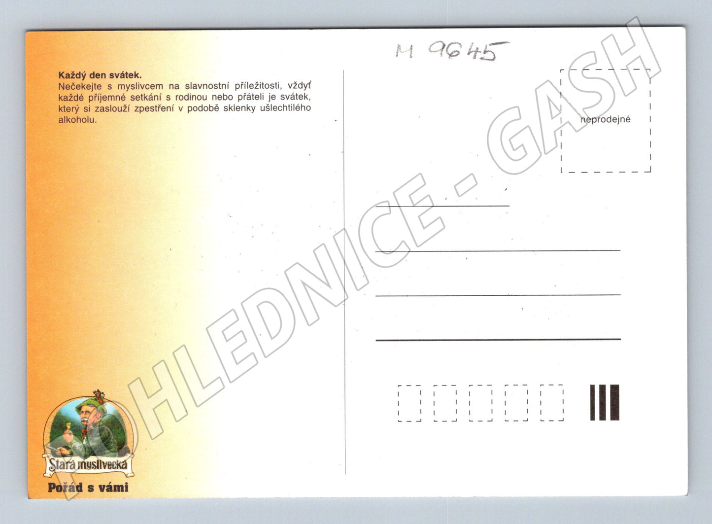 Pohlednice Stará myslivecká laboratoř větší formát (M9645)