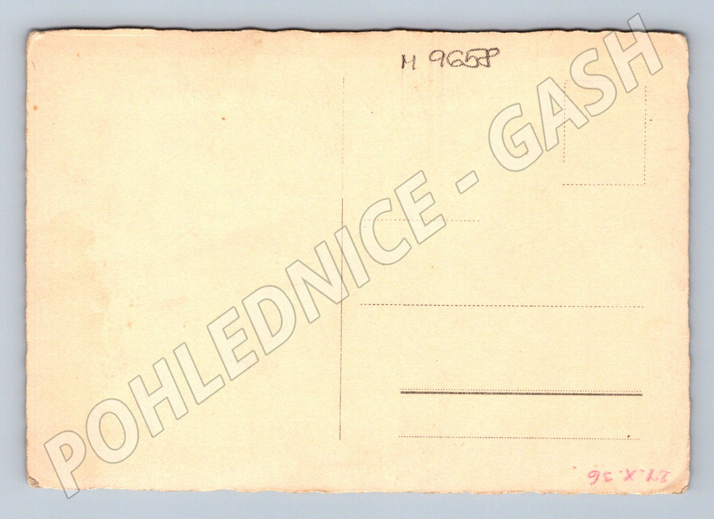 Postcard statue of a personality in black and white (M9658)