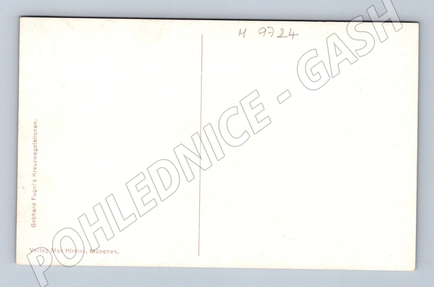 Postcard Fugel Stations of the Cross Christ with the Cross (M9724)