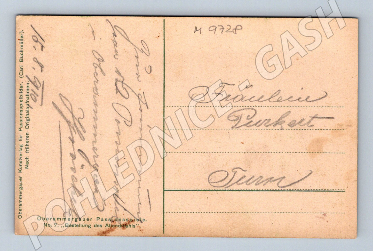 Postcard Oberammergau Passion Play No.7 (M9728)