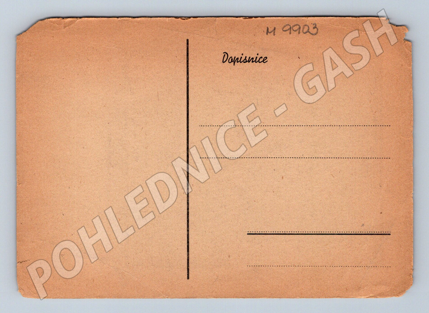 Ethnographic postcard of lovers' farewell (M9903)