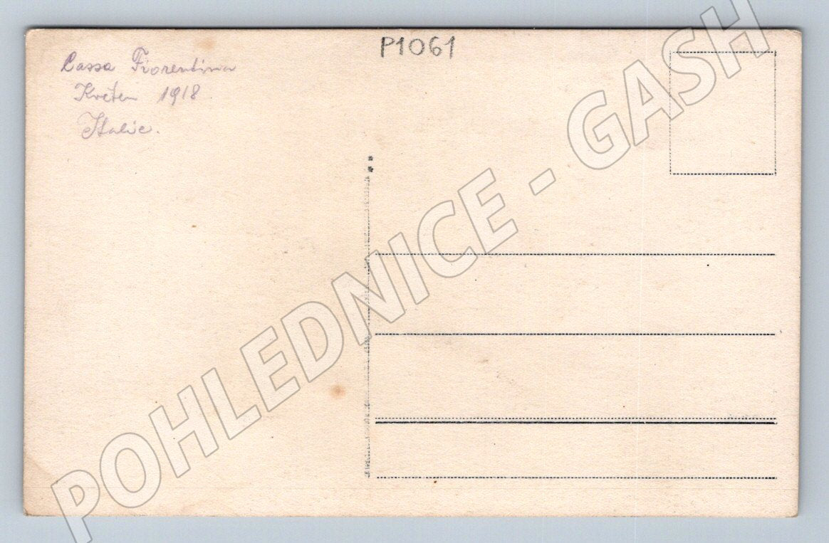 Postcard Italy soldiers World War 1 Cassa Fiorentina 1918 (P1061)