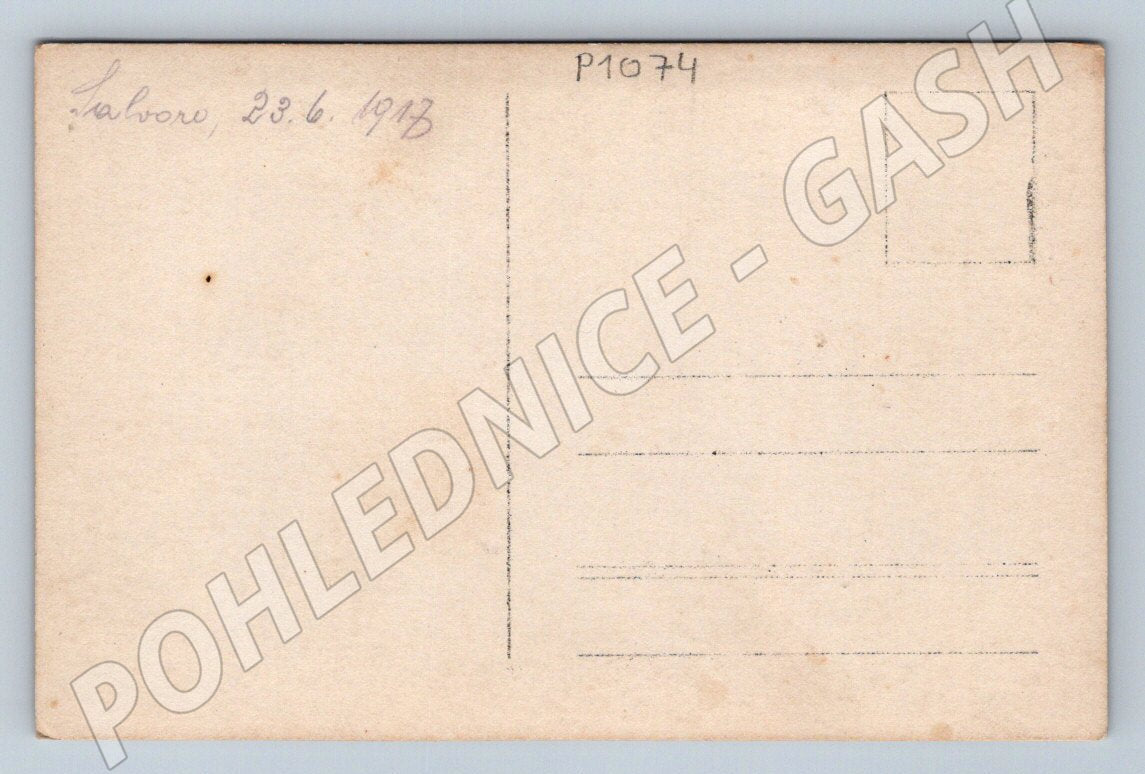 Pohlednice vojáci hrají šachy 1917 (P1074)