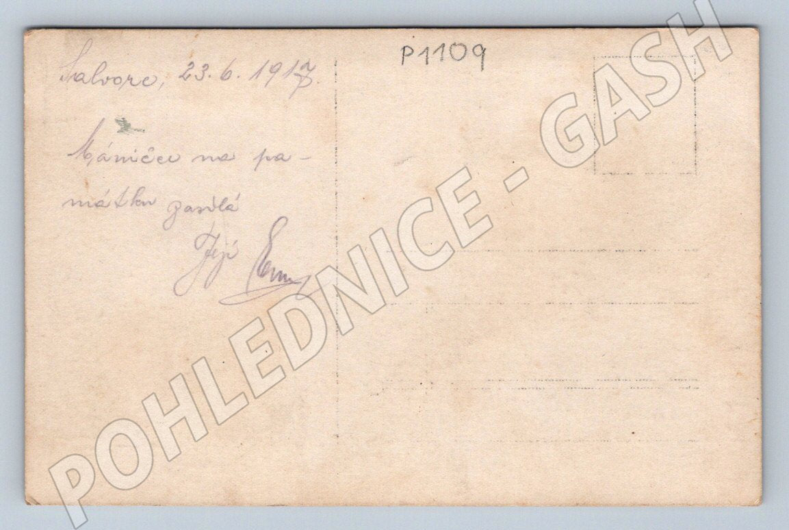 Postcard Czech soldiers playing chess 1917 World War I (P1109)