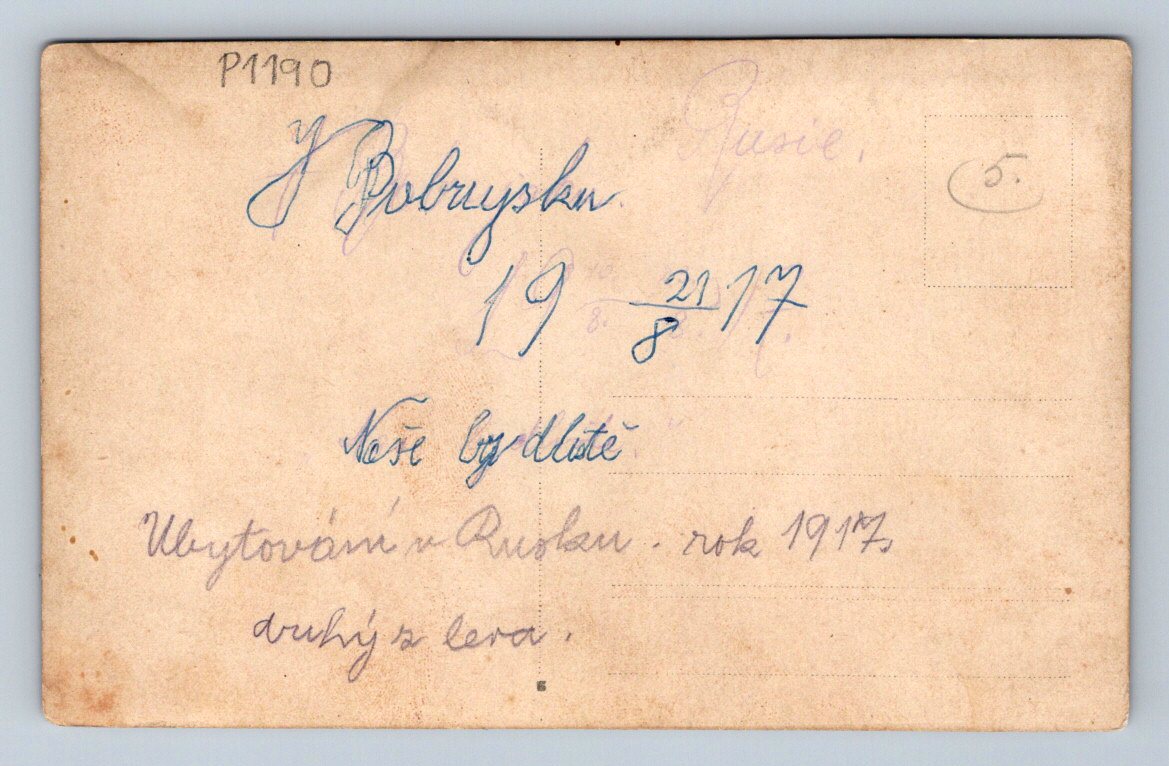 Pohlednice Rusko Babrujsk ubytování baráky legionáři 1917 (P1190)
