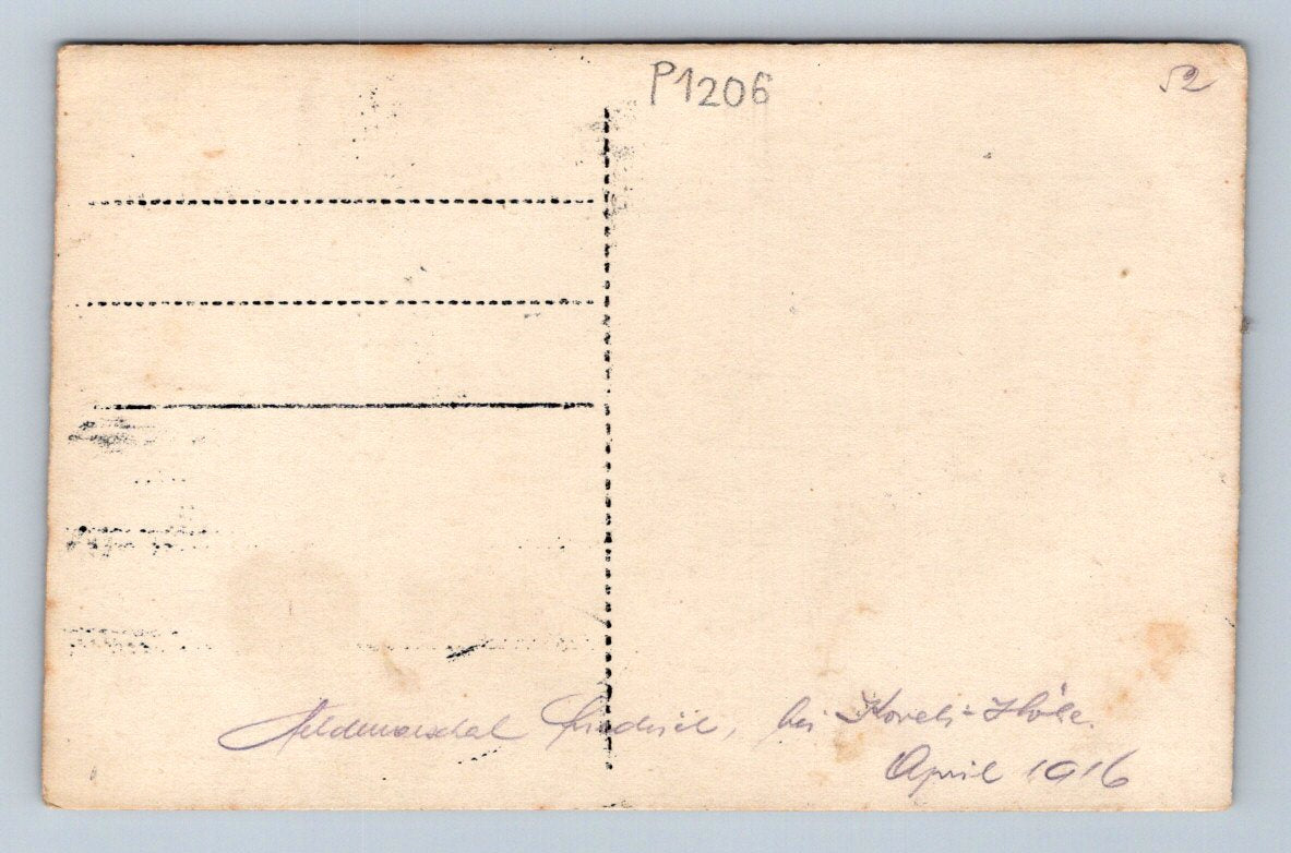Pohlednice jezdci na koních v lese 1916 (P1206)