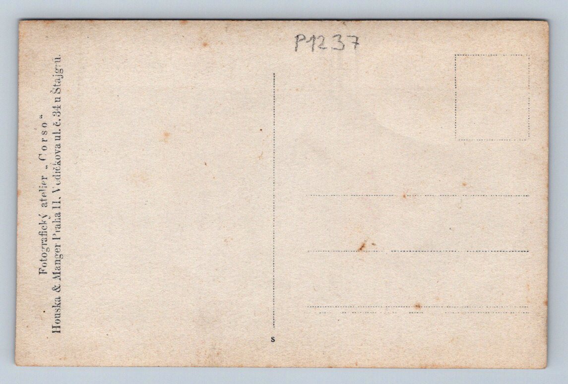 Pohlednice vojáci s koněm v horách ČB (P1237)