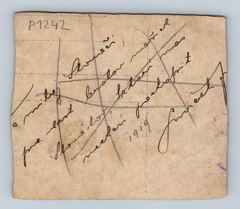 Pohlednice slovenský voják psaná 1919 (P1242)