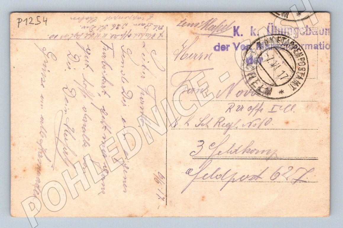Pohlednice etnografická vojáci 1 světová válka 1917 (P1254)