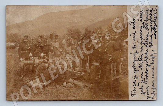 Pohlednice Rakousko Uhersko vojenské dělostřelectvo 1907 (P1269)