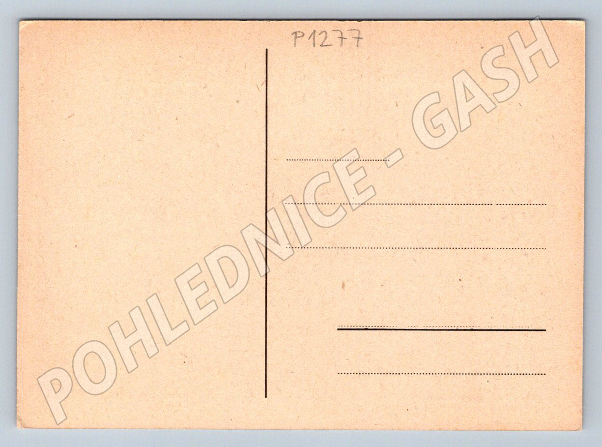 Postcard of the president with his wife on the tribune of the Old Town Hall (P1277)