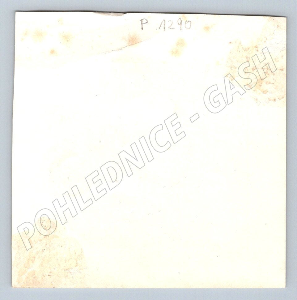 Postcard Prague National Theatre and military vehicle (P1290)