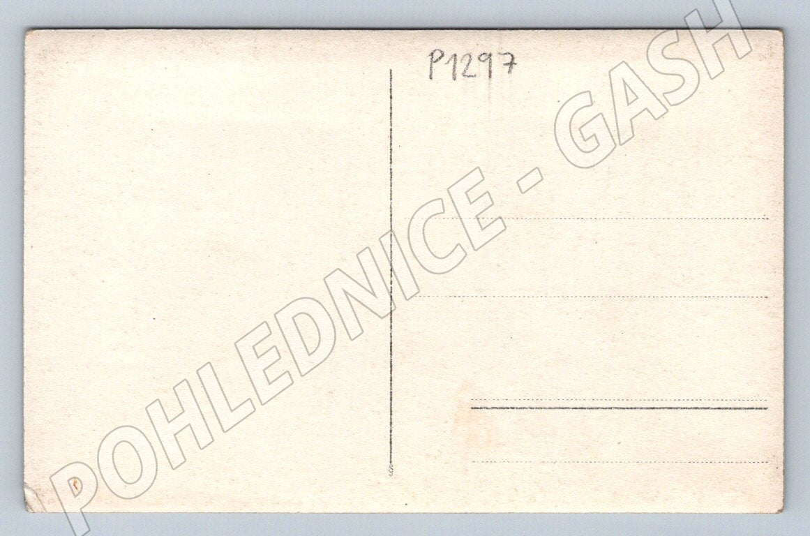 Postcard portrait of an officer with medals with dedication (P1297)