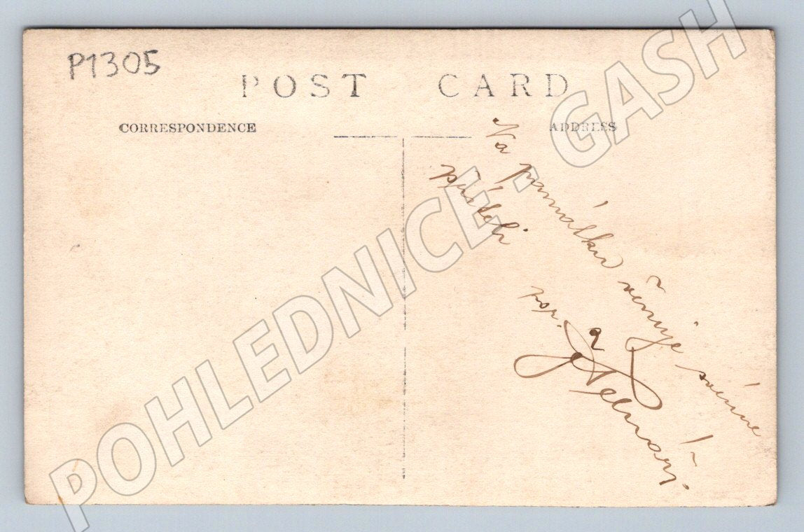 Postcard man in uniform with dedication B&W (P1305)