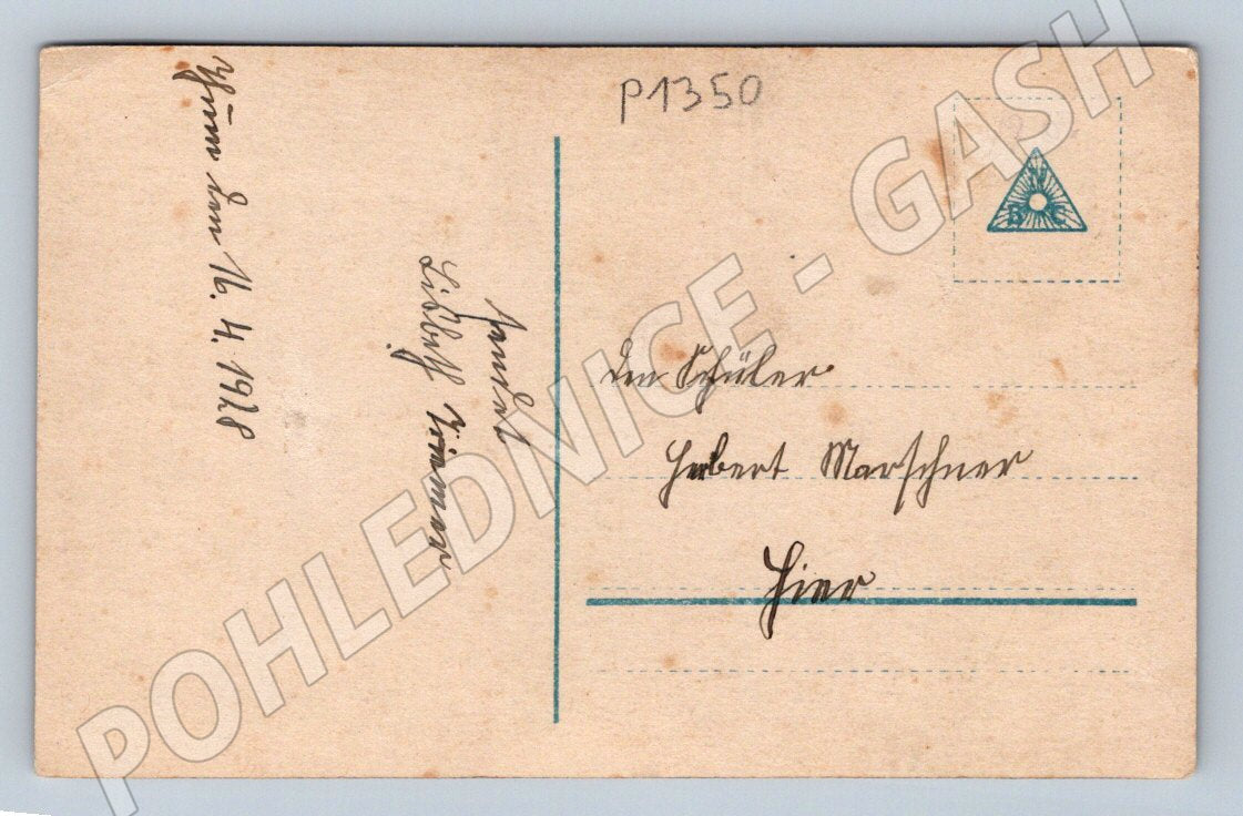 Postcard congratulating the first day of school 1928 (P1350)