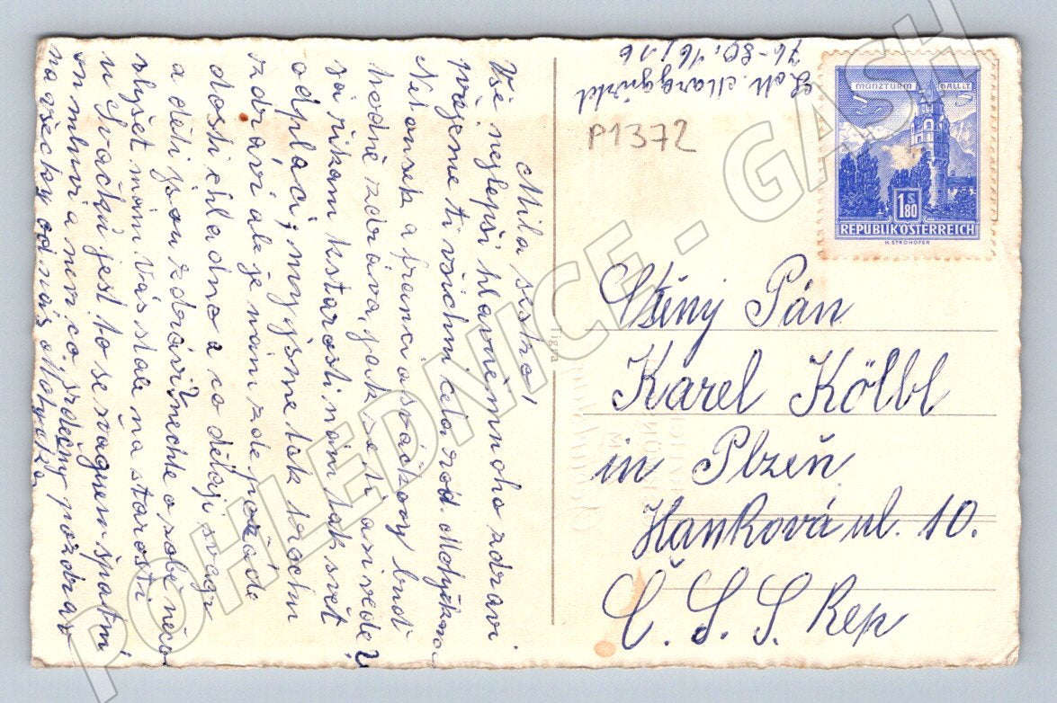 Pohlednice květinová k narozeninám česky adresovaná (P1372)