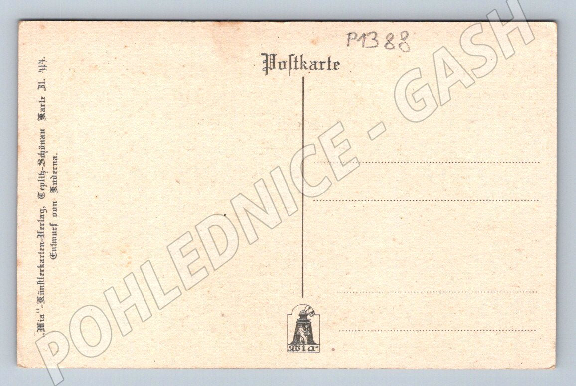 Heidenröslein illustrated postcard 1914 (P1388)