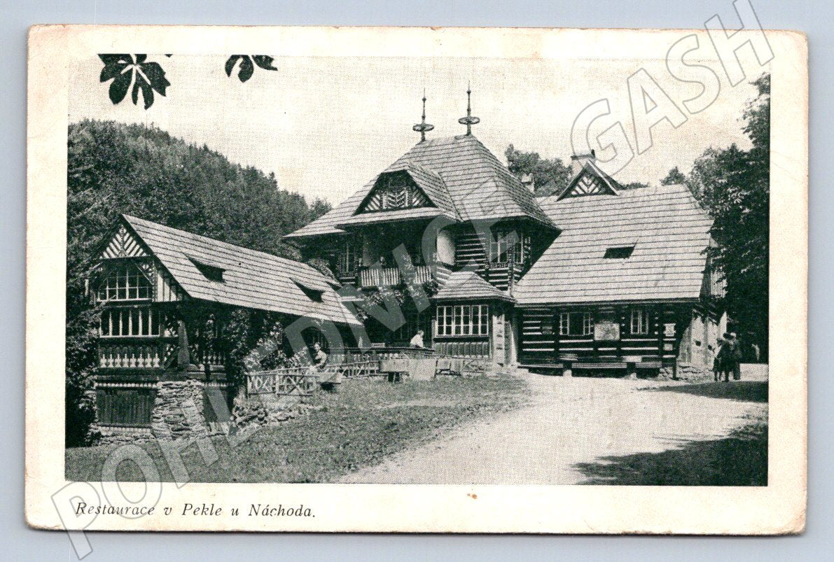 Pohlednice Peklo u Náchoda restaurace ČB (P1418)