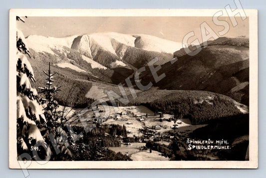 Pohlednice Špindlerův Mlýn zimní panorama 1935 (P1444)