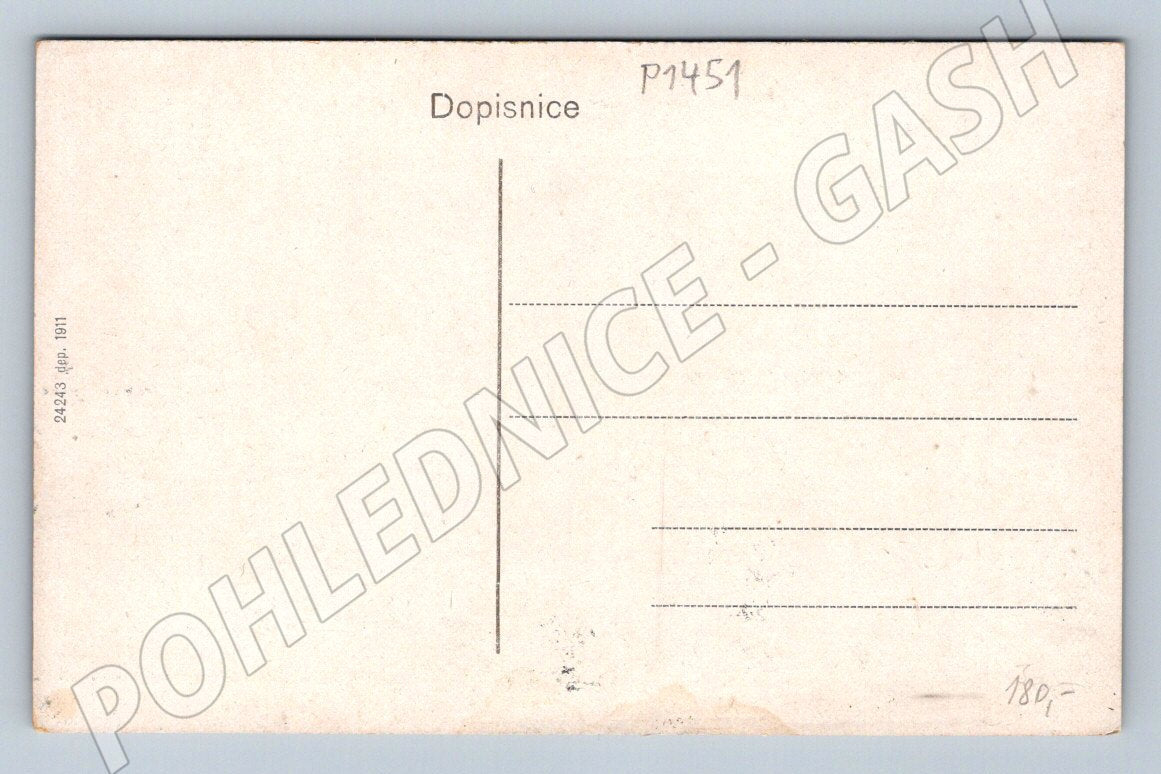 Pohlednice Třeboň gymnázium Nový dvůr nádraží 1911 (P1451)