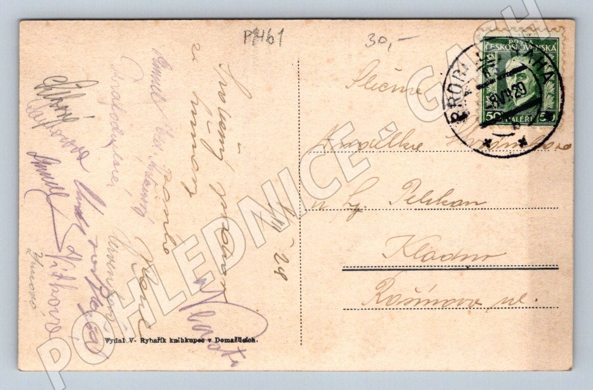 Pohlednice Čerchov chaty a rozhledna (P1461)